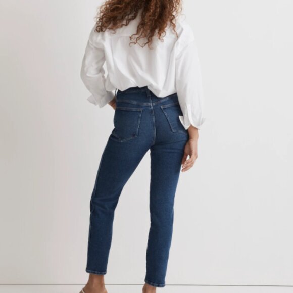 Madewell | High Rise Stovepipe Jeans Auraria Wash Cropped Jeans 25 - Picture 3 of 6